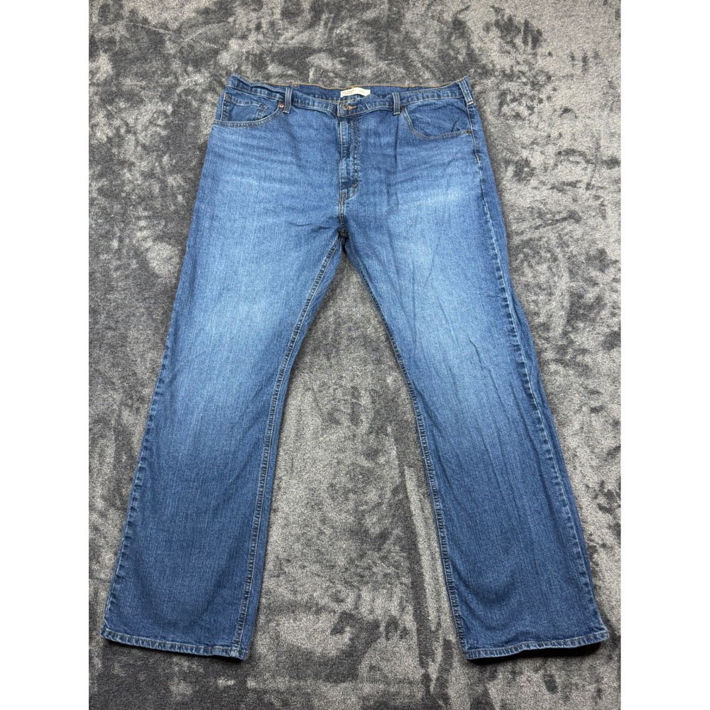 Levi Strauss Signature Jeans Mens 44x32 Blue Bootcut Medium Wash Denim Pants